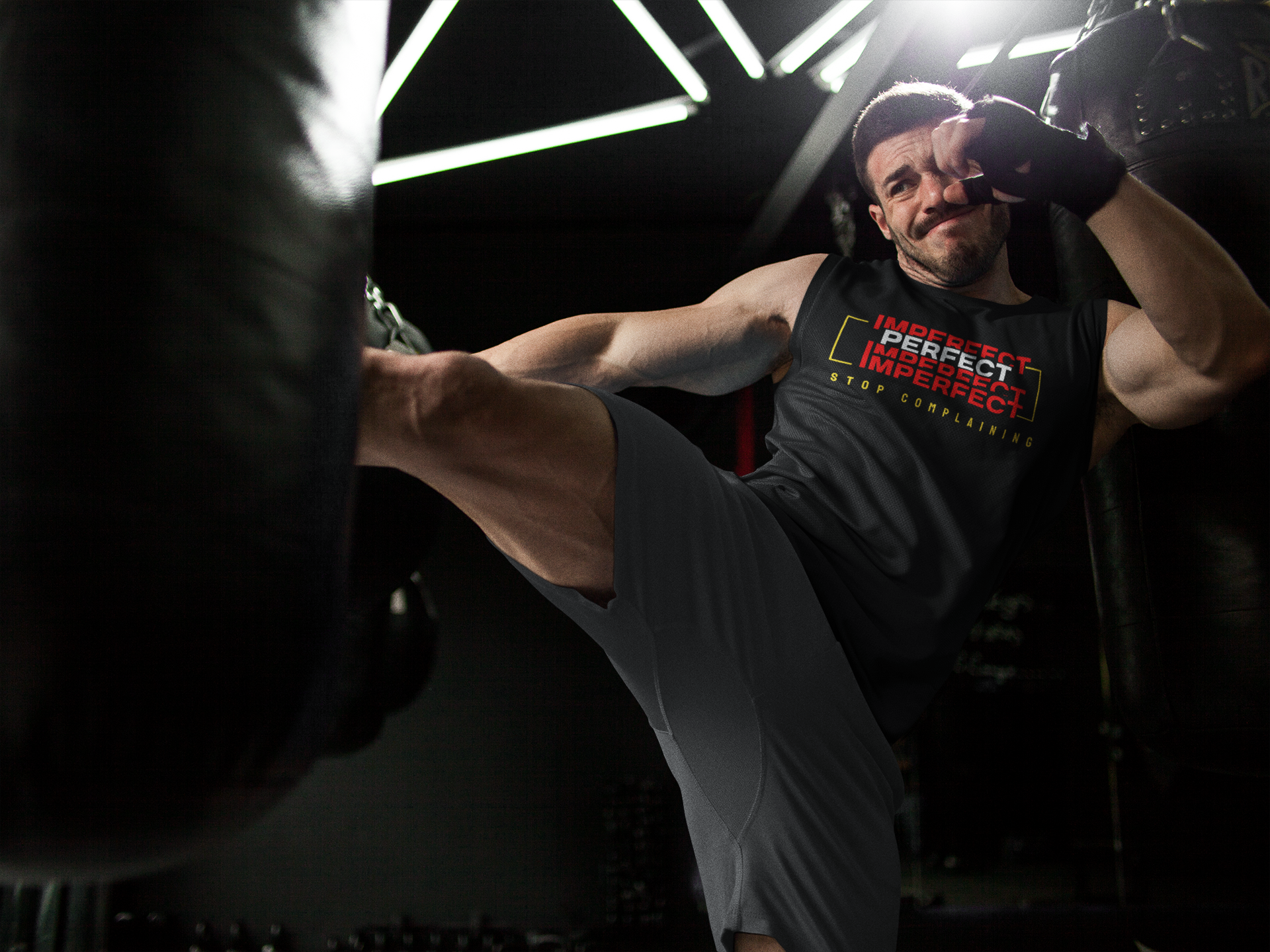 Copy of Tank Top, T-shirt Imperfect, No Excuses, Unisex Workout Shirt, Fitness Apparel, Sleeveless Gym Tee, stop complaining