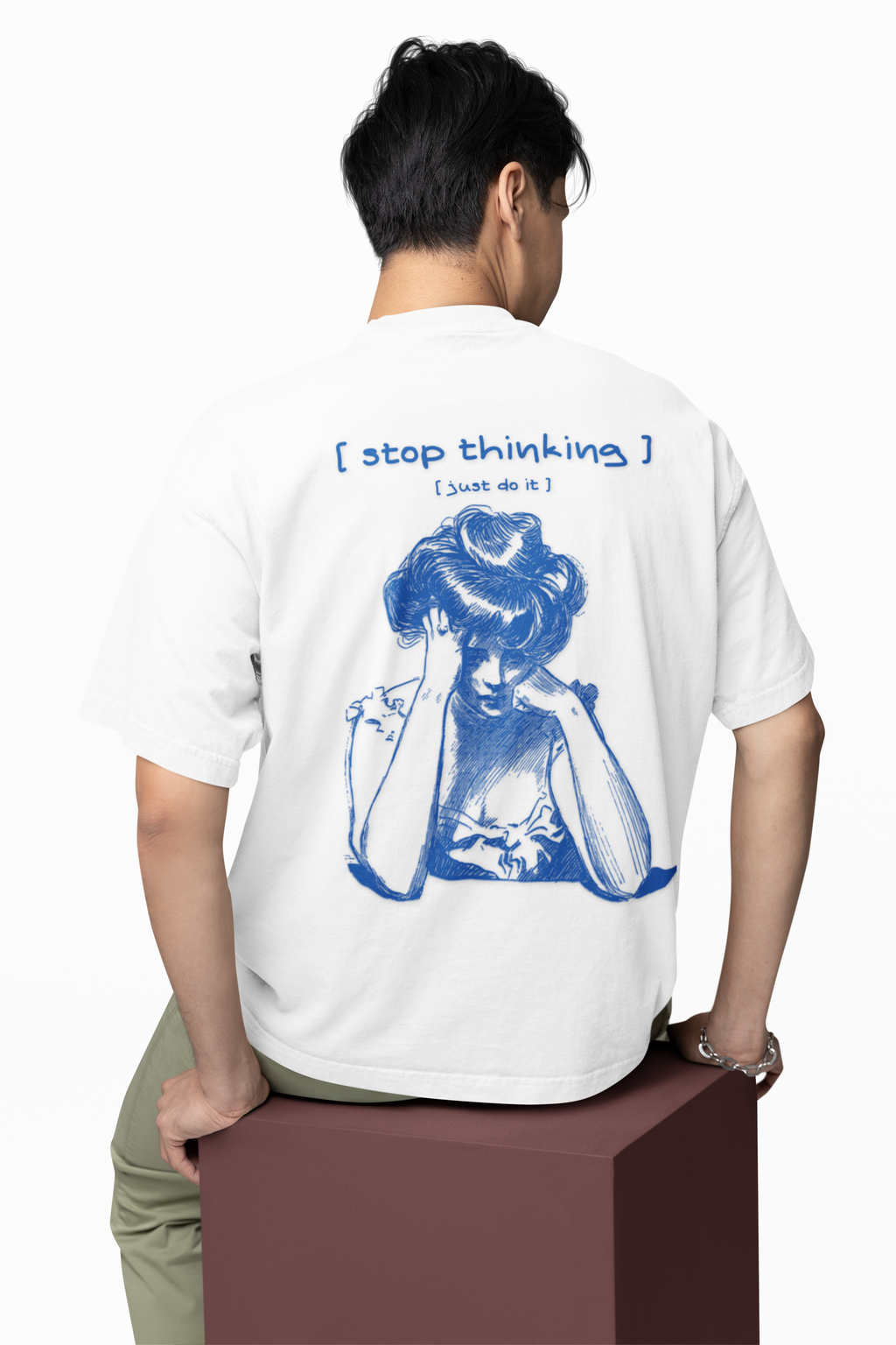 Motivational Unisex Tee, Positive Vibes Shirt, Inspirational Graphic Tshirt, Workout Top, Gym Apparel, Activewear, stop thiking just do it