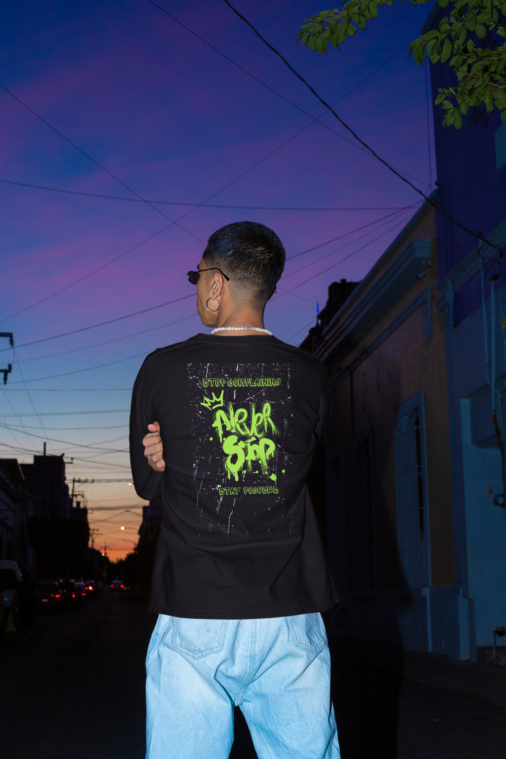 Motivational Stop Complaining Unisex Heavy Cotton Tee, Playera Never Stop Gift for Men or Women, Inspirational Shirt